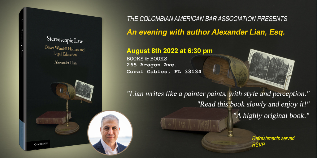 An evening with author Alexander Lian, Esq.